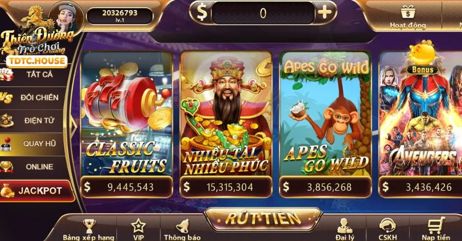 Hình ảnh máy đánh bạc slot game với giải jackpot lớn